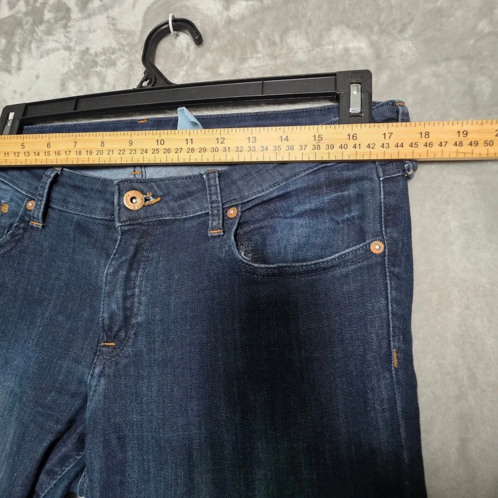 H&M &Denim Super Skinny Low Waist Jeans Dark Wash Blue 33/32 Womens